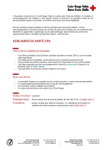 Annonce Emploi auxiliaire de santé CRS